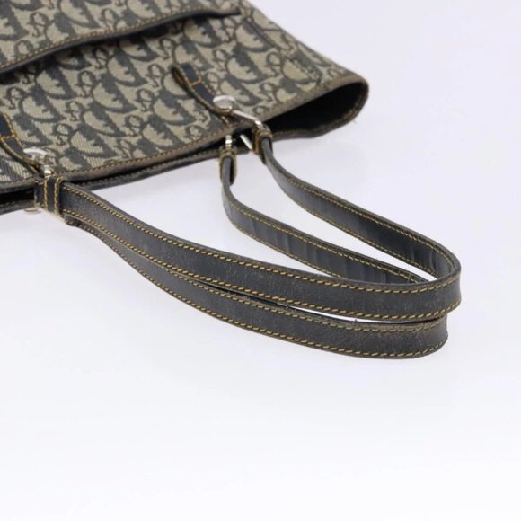 Christian Dior Trotter Canvas Tote Bag Navy Silver Auth 140546 - Picture 8 of 16